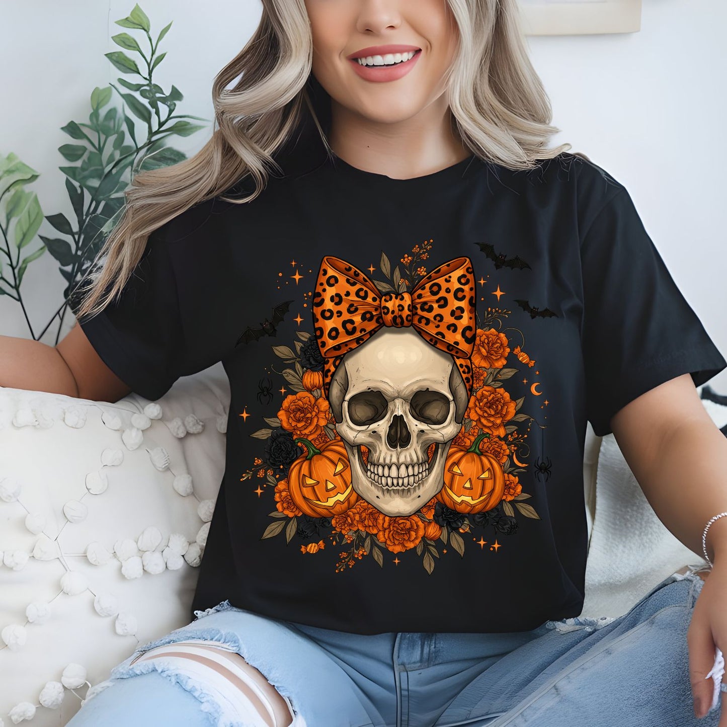 Coquette Halloween Skull Premade Gangsheet 6 Full Size Transfers
