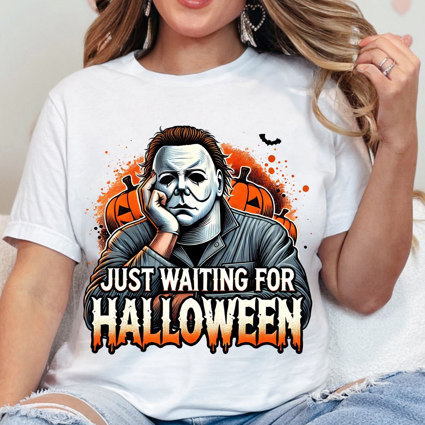 Waiting for Halloween Premade Gangsheet 12 Full Size Transfers