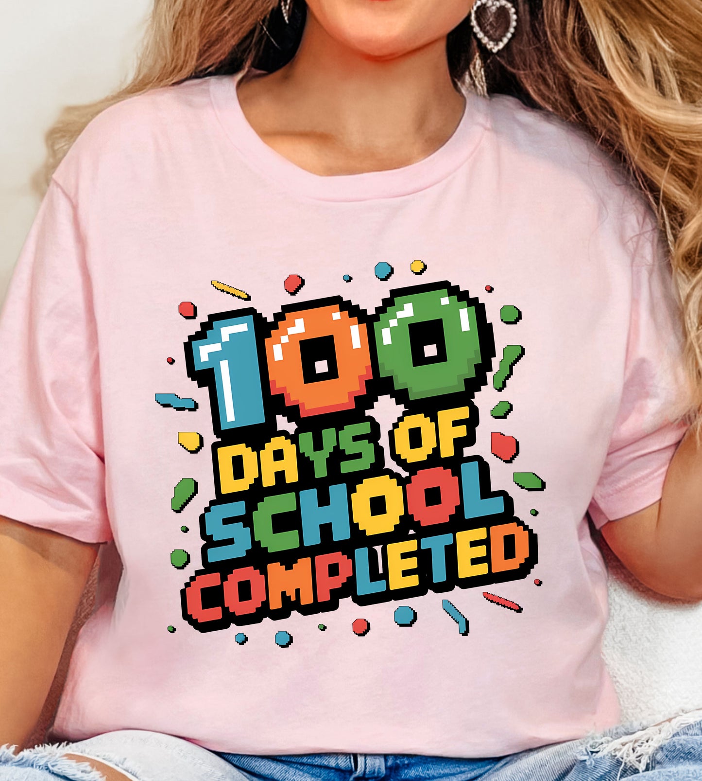 100 Days of School DTF Gangsheet, Premade DTF gangsheet