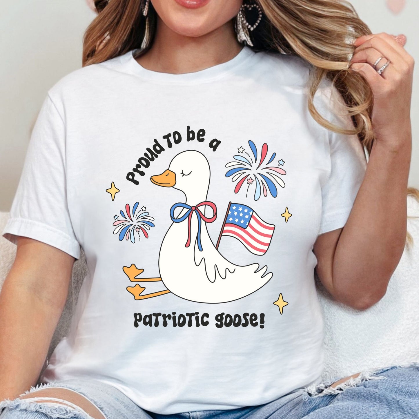 Patriotic Goose DTF prints, 4th Goose, Retro 4th of July prints, America Coquette prints, Funny July 4th, Independence Day, Patriotic prints