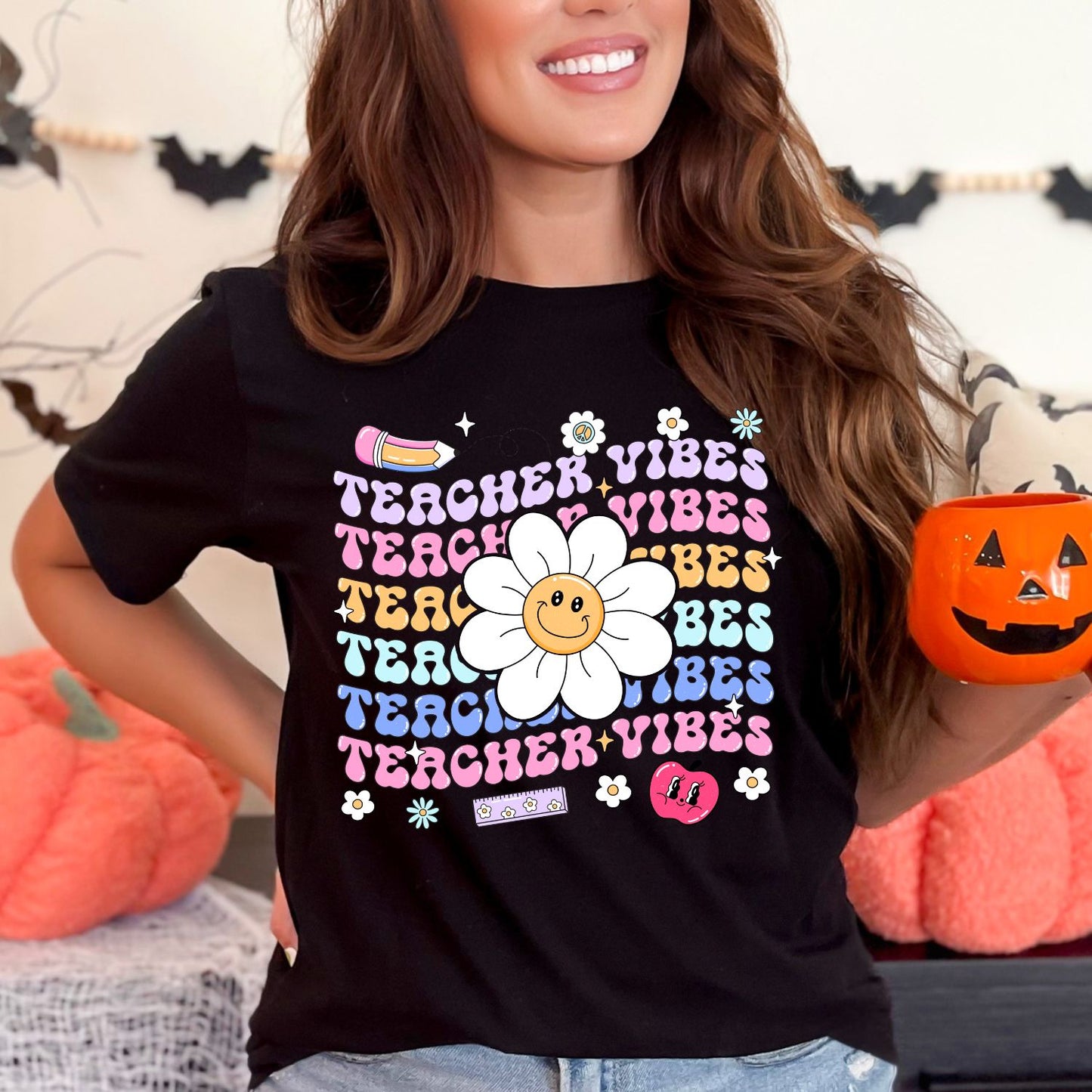 Groovy Teacher DTF Bundle, Teacher Transfer, Teacher Life, Teach Love Inspire, Teacher heat transfer, Teacher Appreciation Gift, Teacher DTF