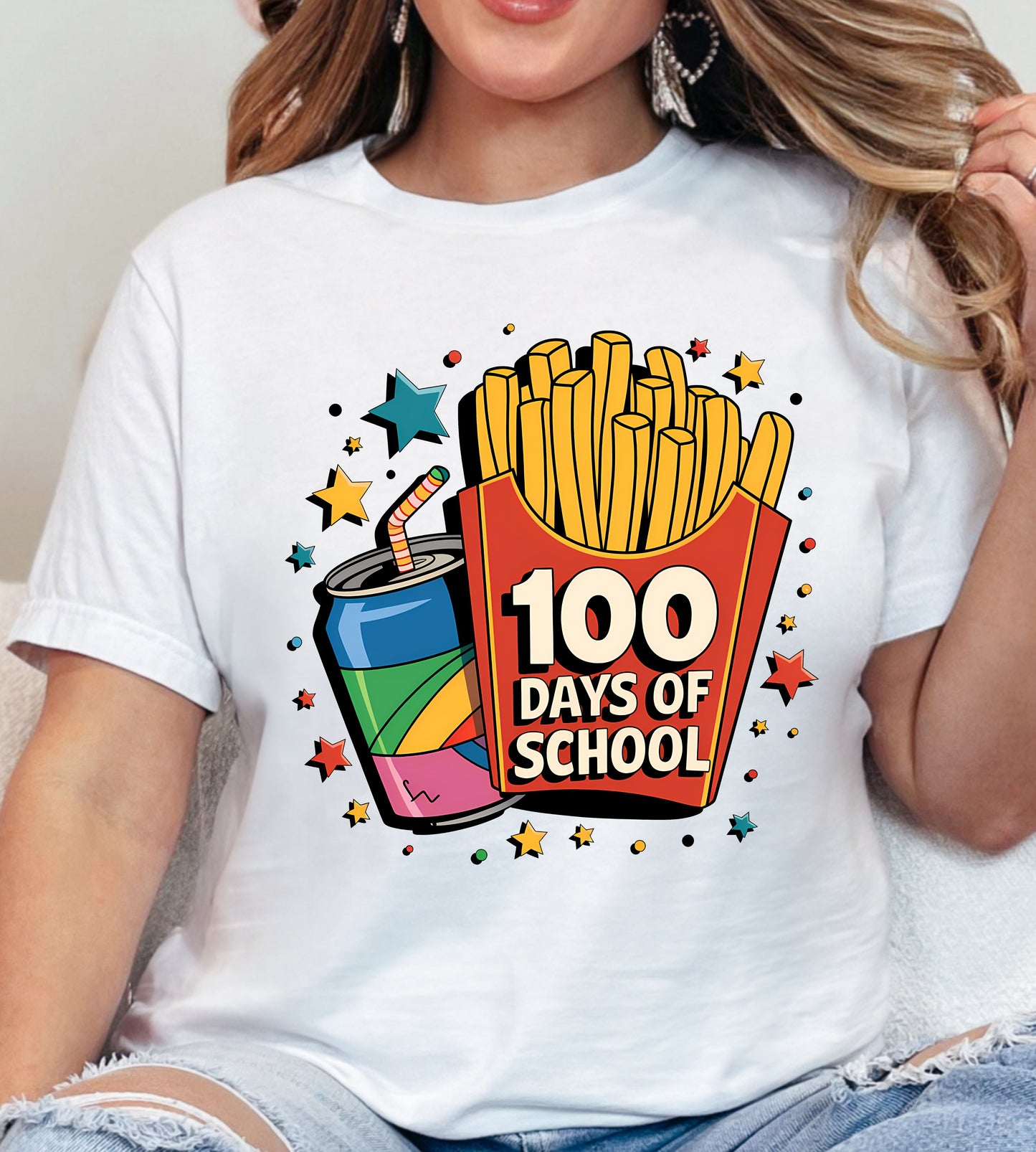100 Days of School DTF Gangsheet, Premade DTF gangsheet