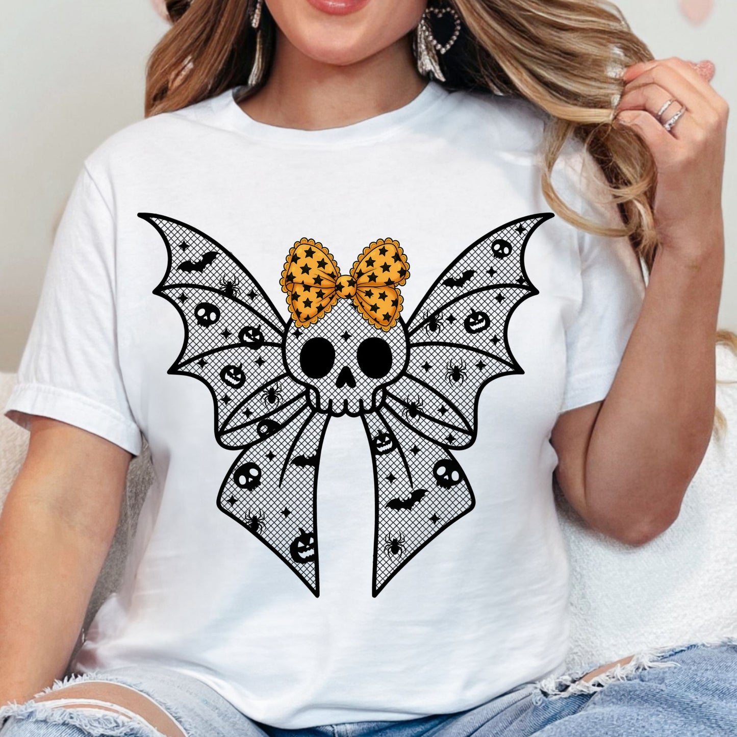Halloween Black Lace premade DTF gang sheet- 8 adult prints
