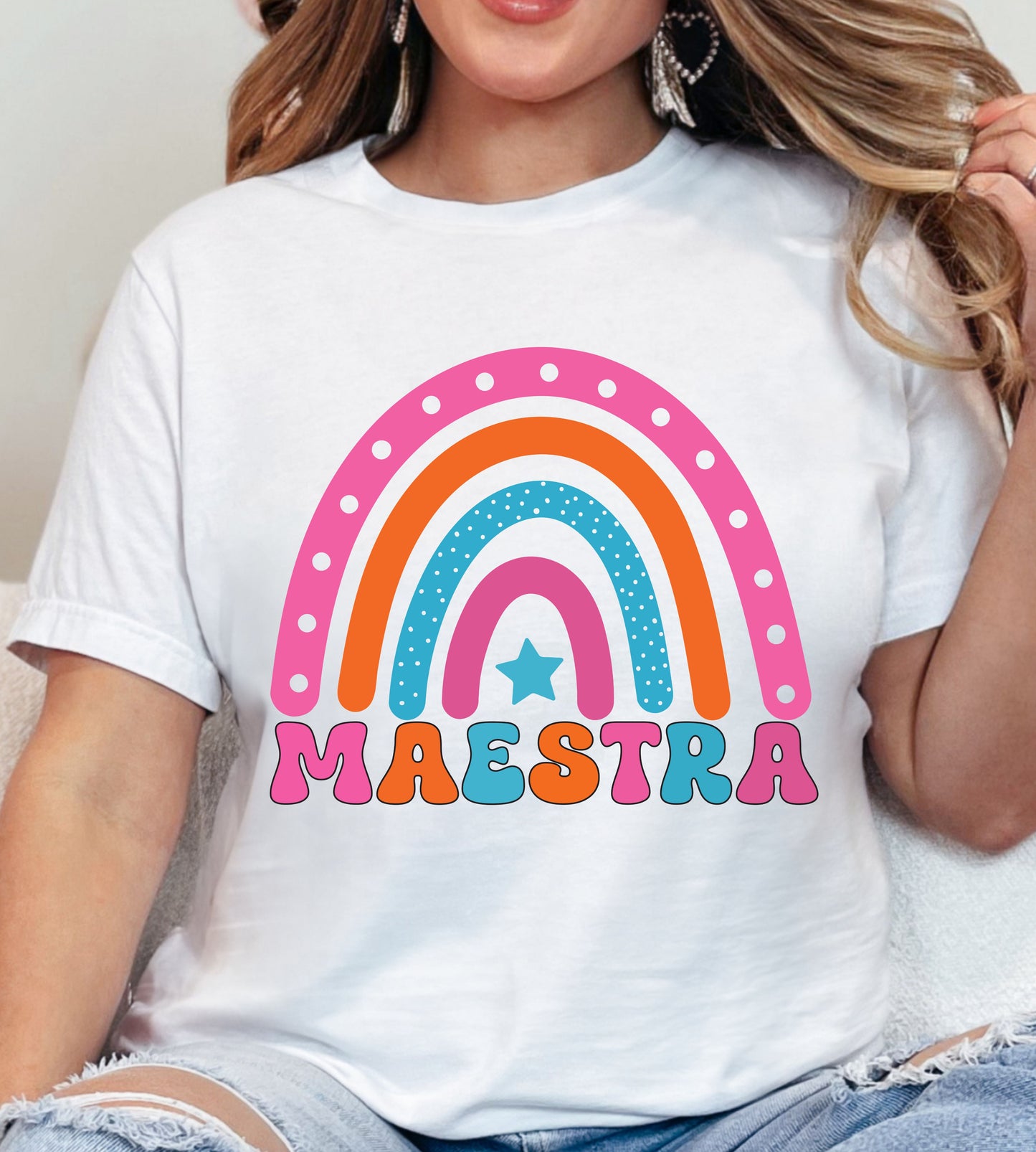 Maestra DTF Bundle, Retro Maestra Transfers, Teacher Life, Teach Love Inspire, Spanish Teacher, Teacher Appreciation Gift, Maestra Gangsheet