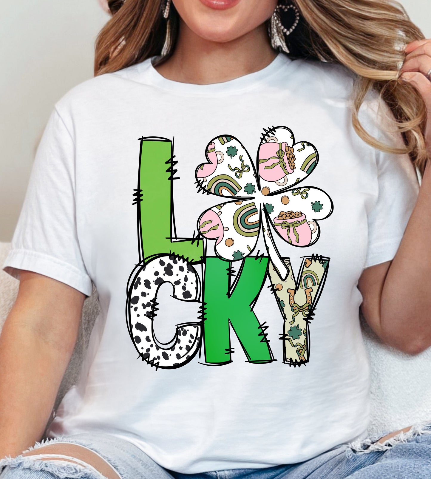 Lucky St Patrick's Day DTF Gangsheet, Premade DTF gangsheet