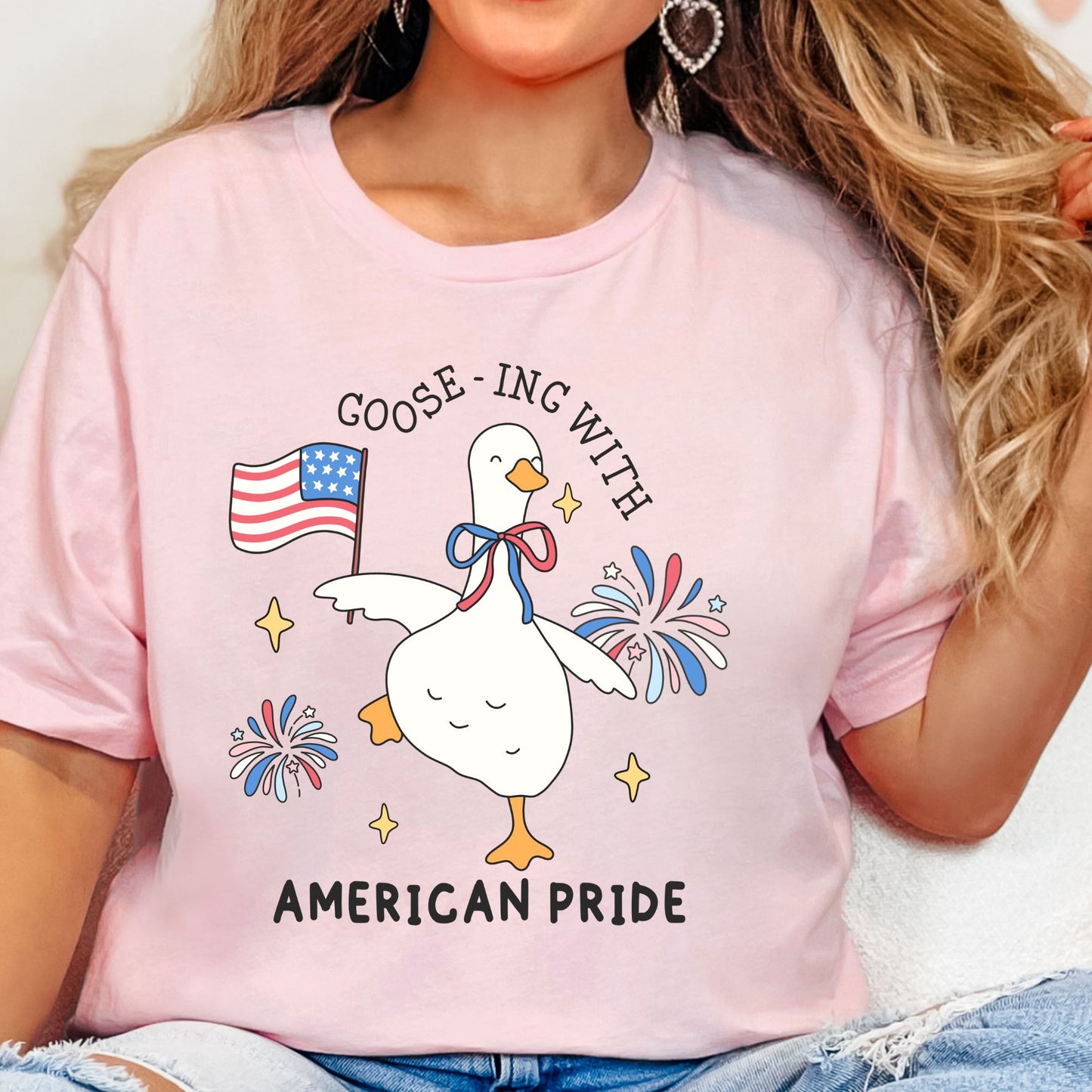 Patriotic Goose DTF prints, 4th Goose, Retro 4th of July prints, America Coquette prints, Funny July 4th, Independence Day, Patriotic prints