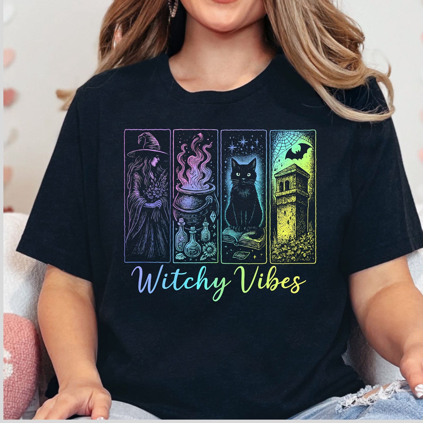 Neon Spooky Halloween Premade Gangsheet 8 Full Size Transfers