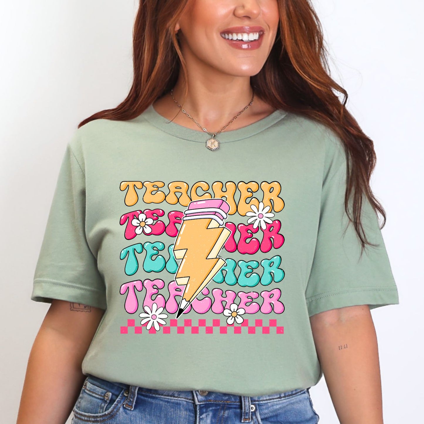 Groovy Teacher DTF Bundle, Teacher Transfer, Teacher Life, Teach Love Inspire, Teacher heat transfer, Teacher Appreciation Gift, Teacher DTF