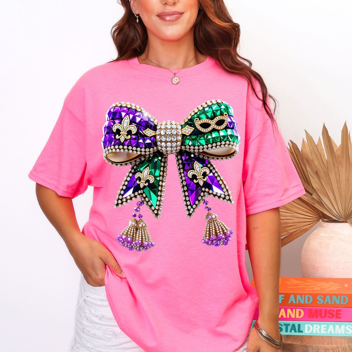 Mardi Gras Rhinestone premade DTF gang sheet-6 adult prints