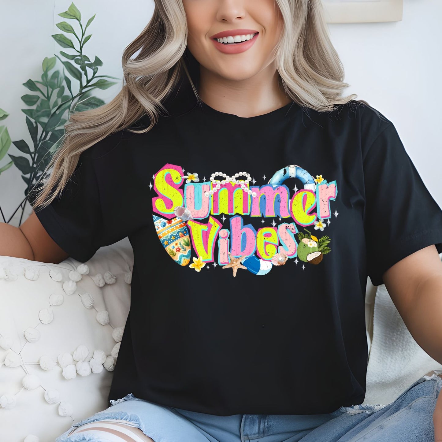 Preppy Coastal Summer premade DTF gang sheet- 10 prints