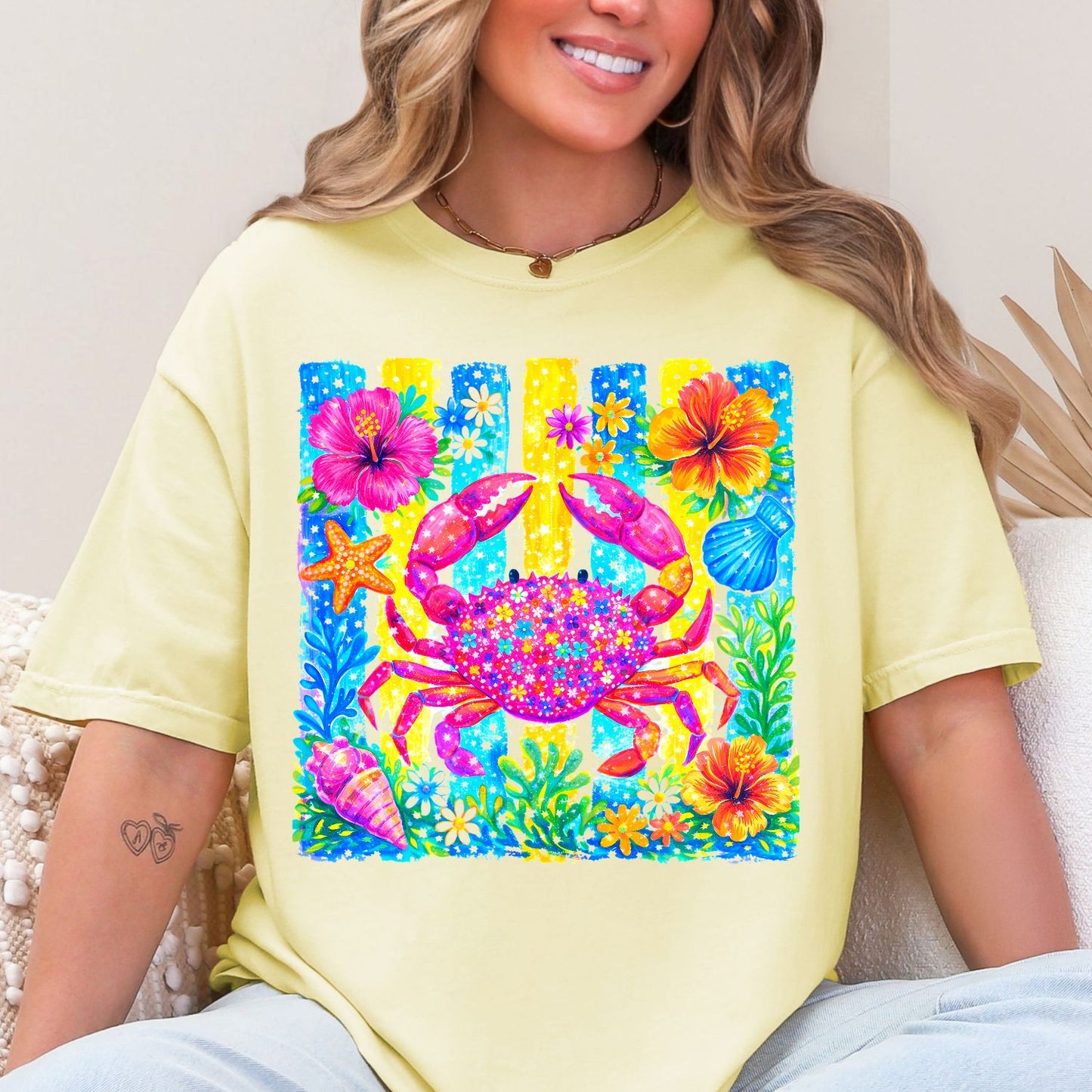 Coastal Preppy summer premade DTF gang sheet- 8 prints,