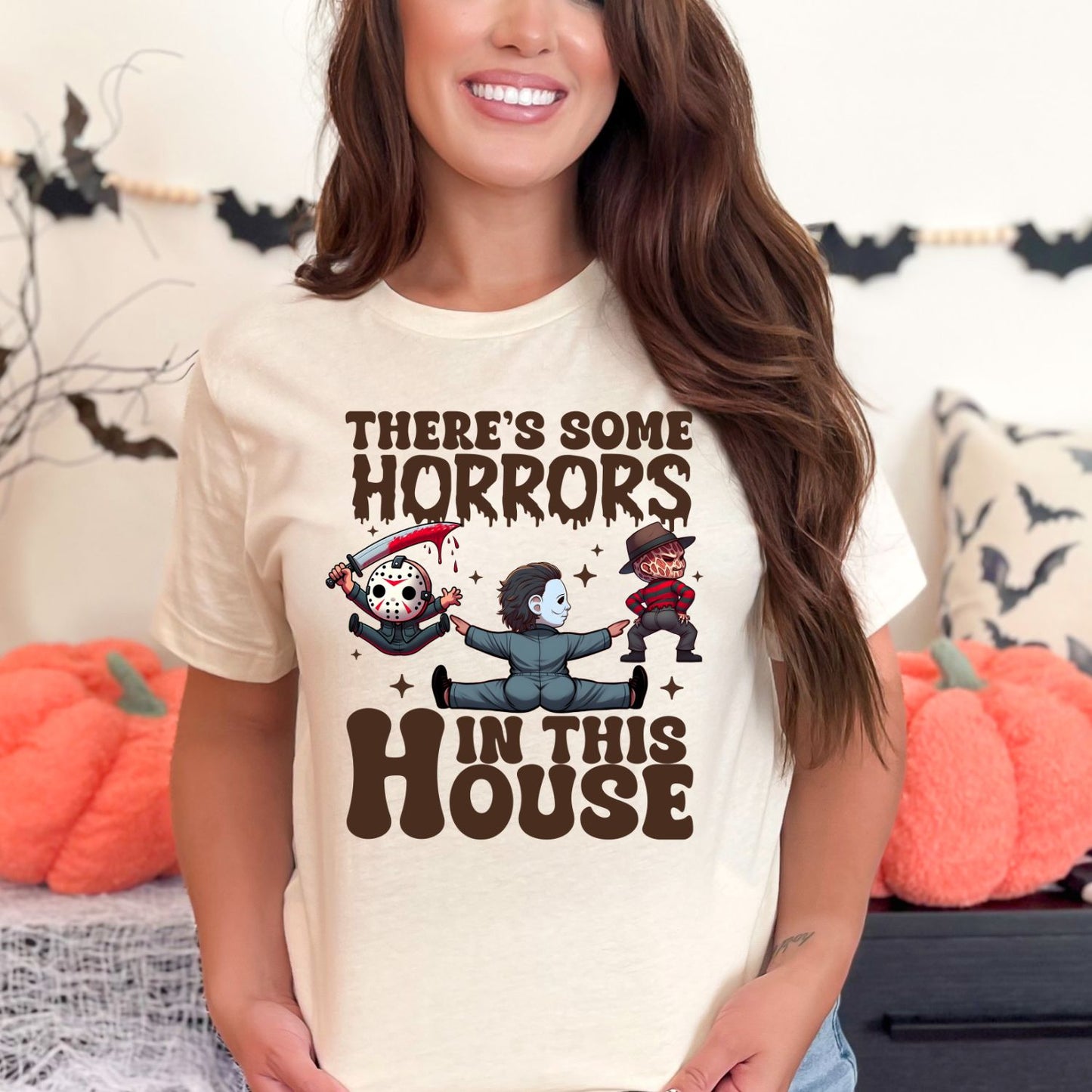 There's some Horrors in the House premade DTF gang sheet, Halloween Prints, Halloween Transfers, Killer Halloween transfers,Spooky transfers