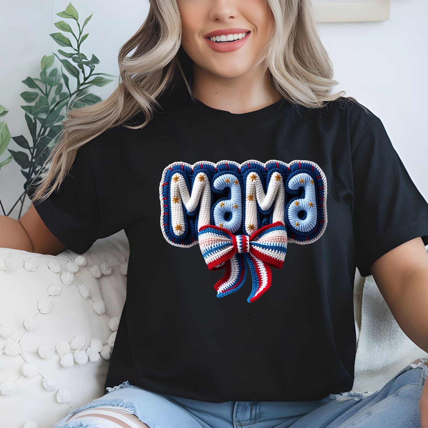 4th of July Yarn Premade Gangsheet 12 Full Size Transfers