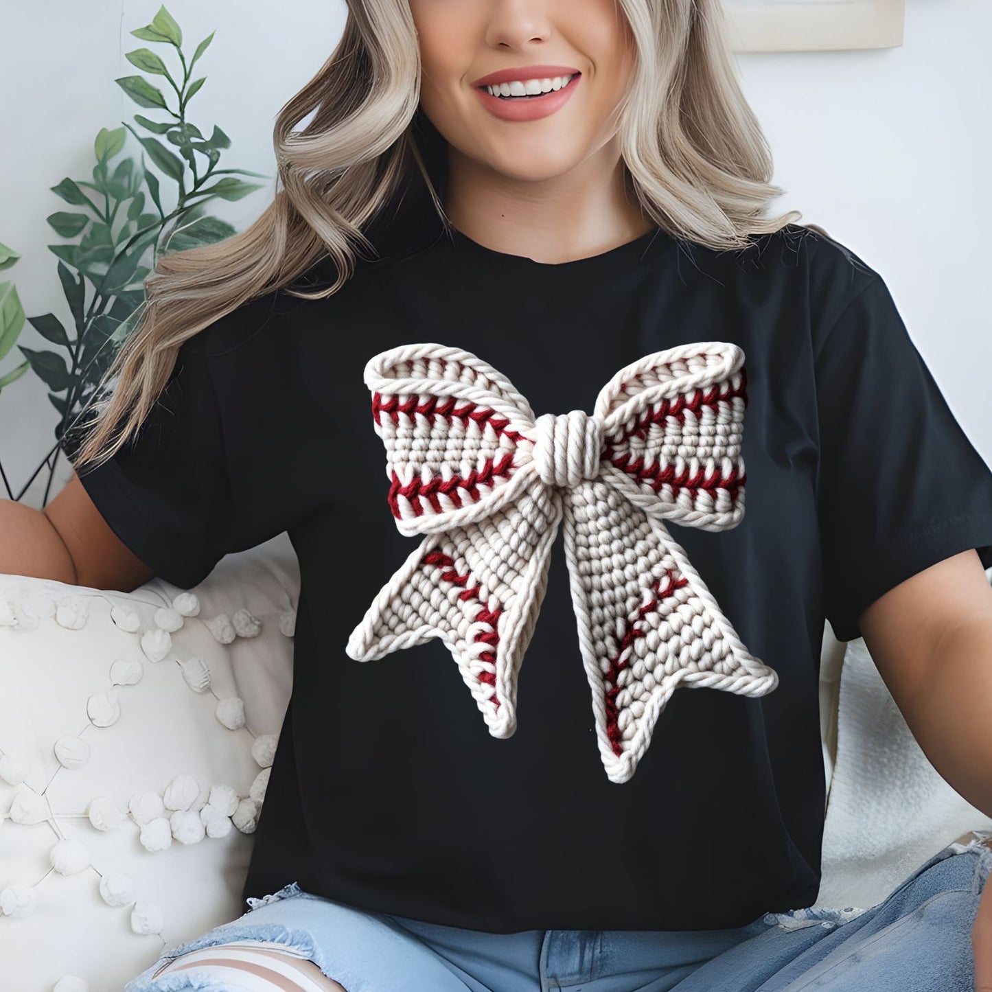 Faux Yarn Baseball Mini DTF gangsheet