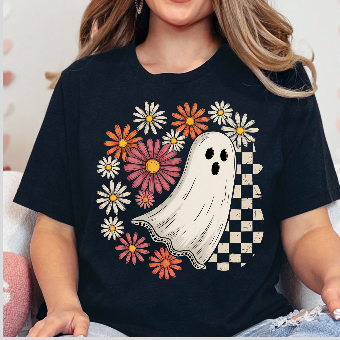 Neon Ghost Spooky Halloween Premade Gangsheet 6 Full Size Transfers