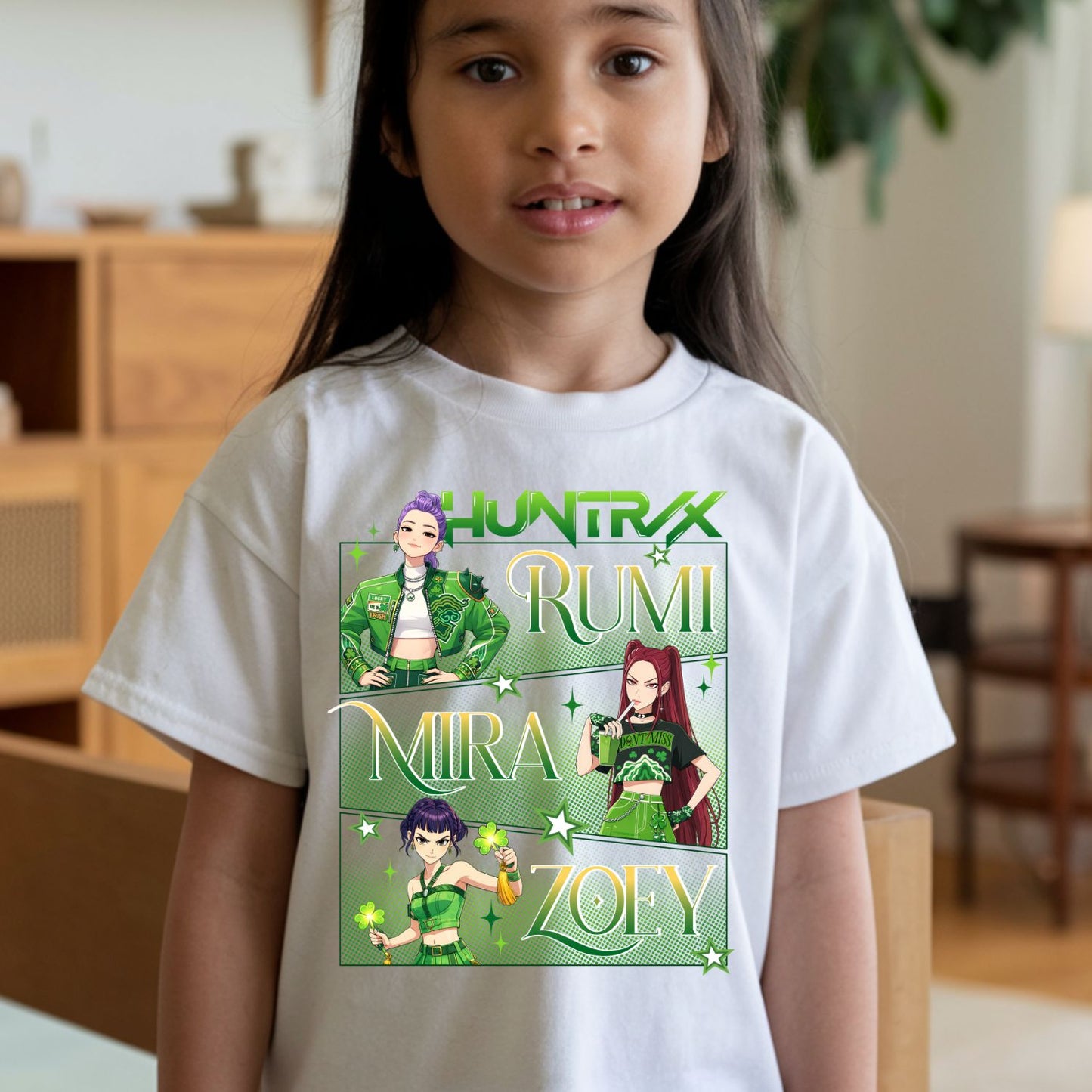 Huntrix St Patricks Kpop Demons Transfers for Youth