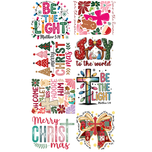 Christmas Faith Premade Gangsheet- 8 Adult Prints