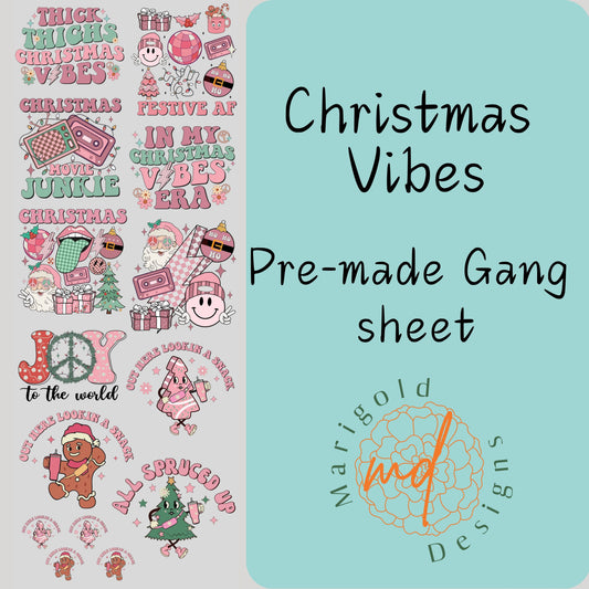 Christmas Vibes Premade Gang Sheet