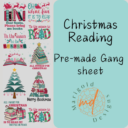 Christmas Reading Premade Gang Sheet