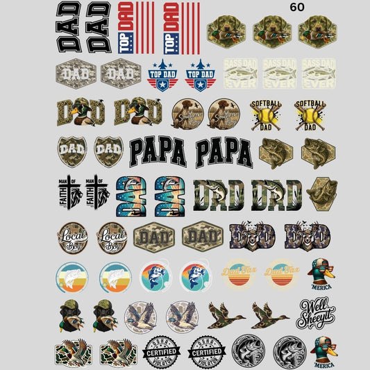 Dad Hat DTF 60 Transfers Ready to Press