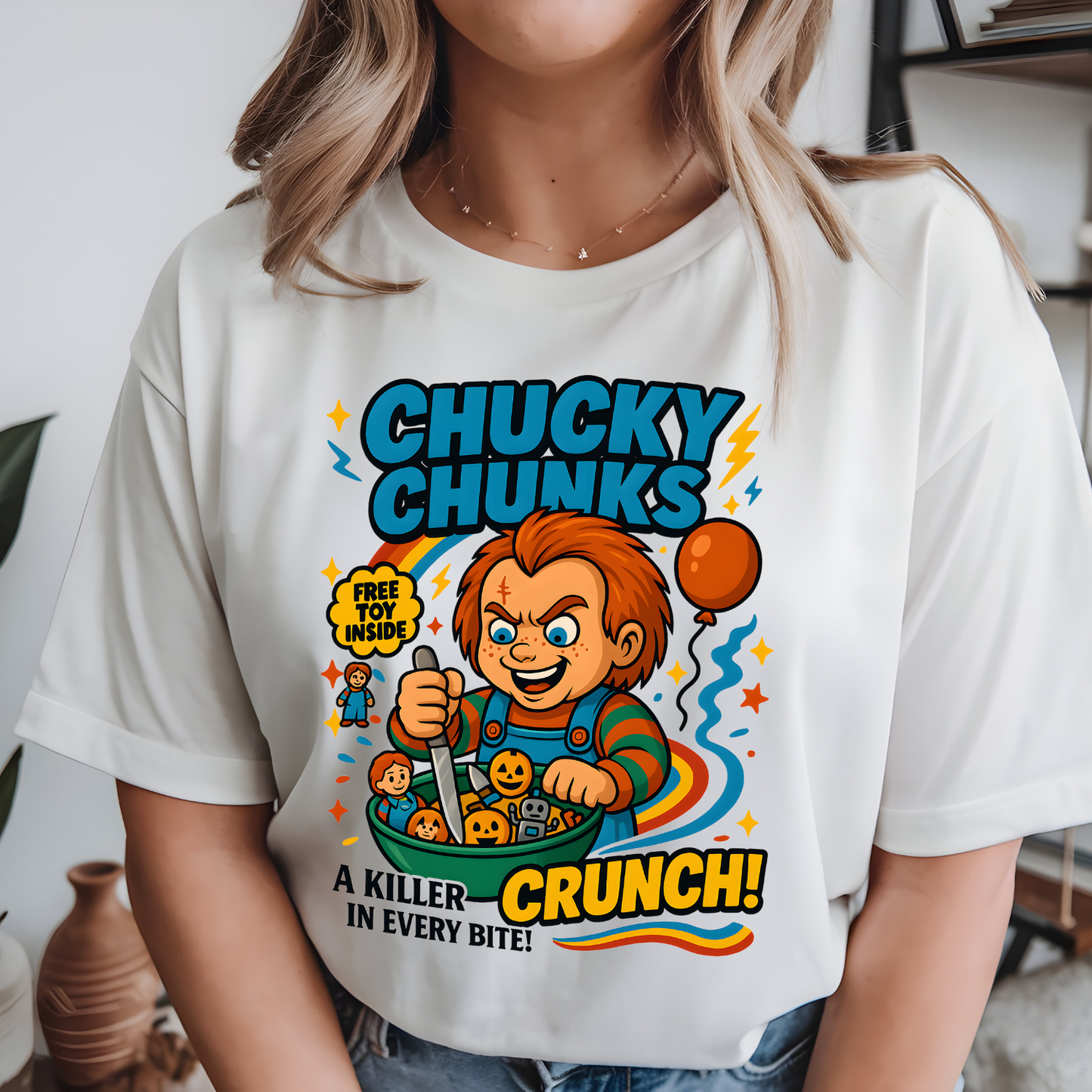 Funny Halloween Horror Characters Cereal Premade DTF gang sheet-7 Adults print