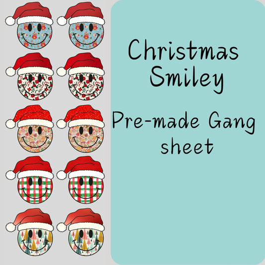 Christmas Smiley Premade Gang Sheet