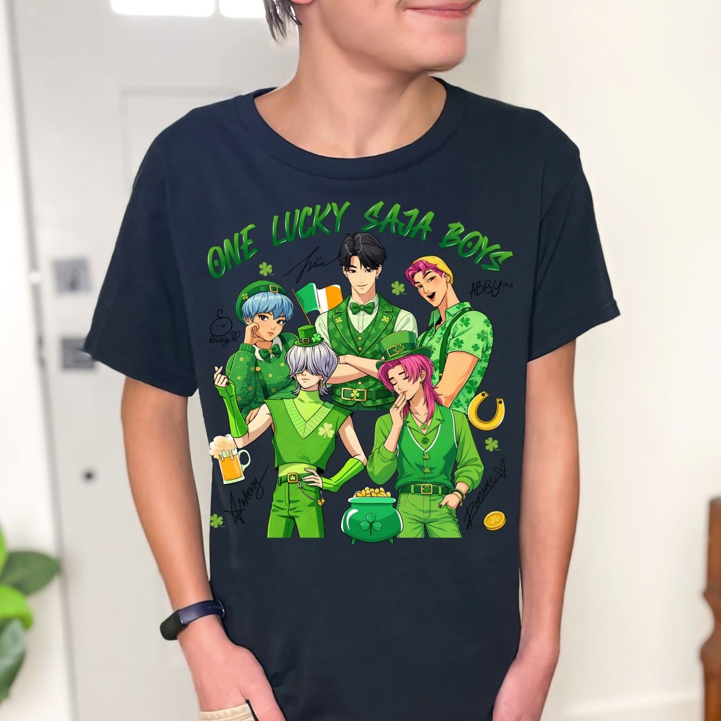 Huntrix St Patricks Kpop Demons Transfers for Youth