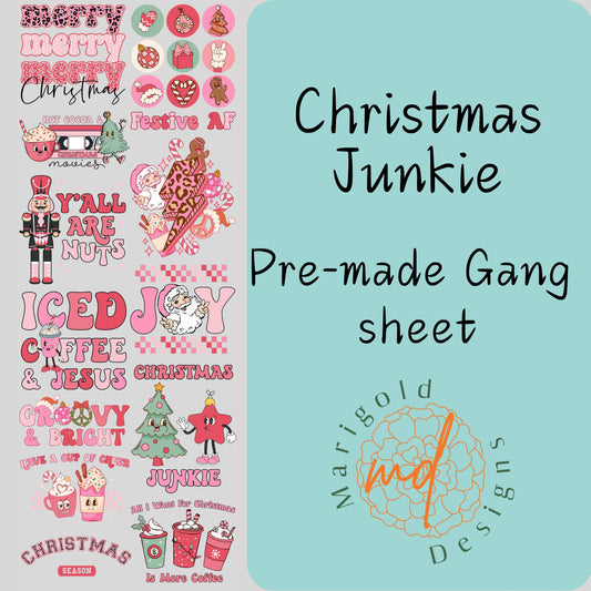 Christmas Junkie Premade Gang Sheet