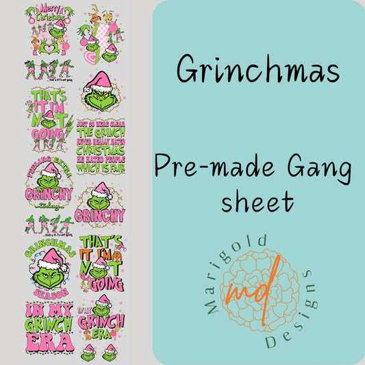Grinchmas Premade Gang Sheet