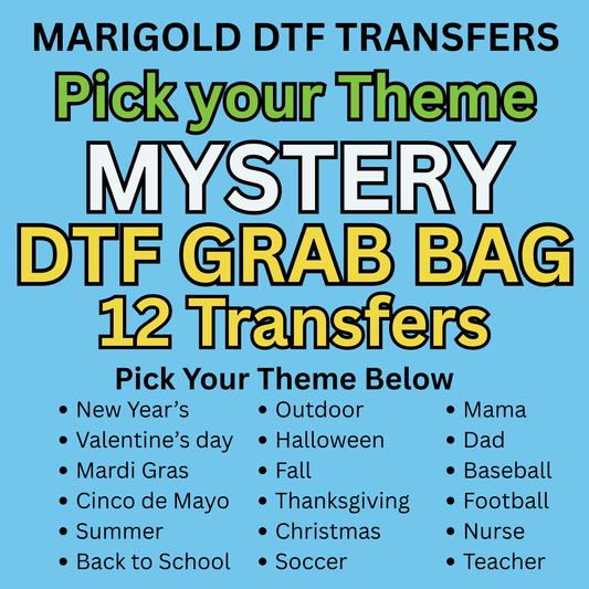 DTF Grab Bag, DTF Transfer Ready For Press Bundle, DTF Print, Dtf Bundle, Heat Transfer, Mystery Bundle, Direct To Film Grab Bag, Bulk Dtf Crafts Diy