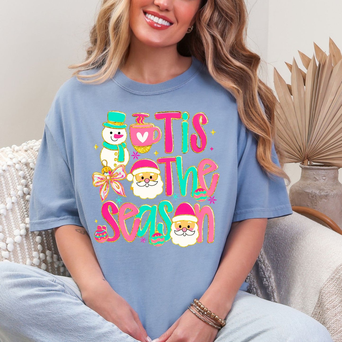Pink Brushstroke Christmas premade DTF Gangsheet