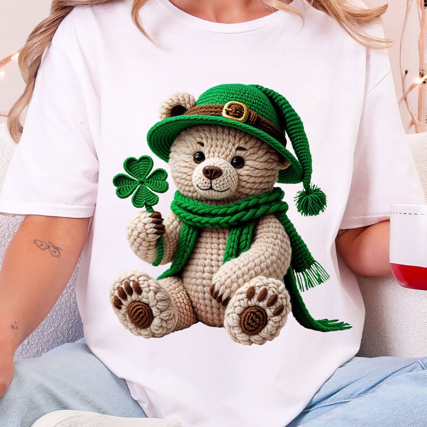 Crochet St. Patricks Day DTF Premade Gangsheet 8 Full Size Transfers