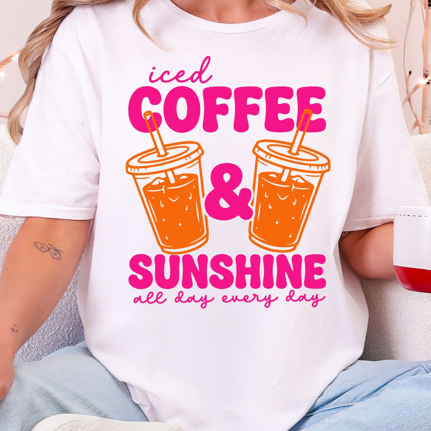 Iced Coffee Mini premade DTF gang sheet- 6 Prints