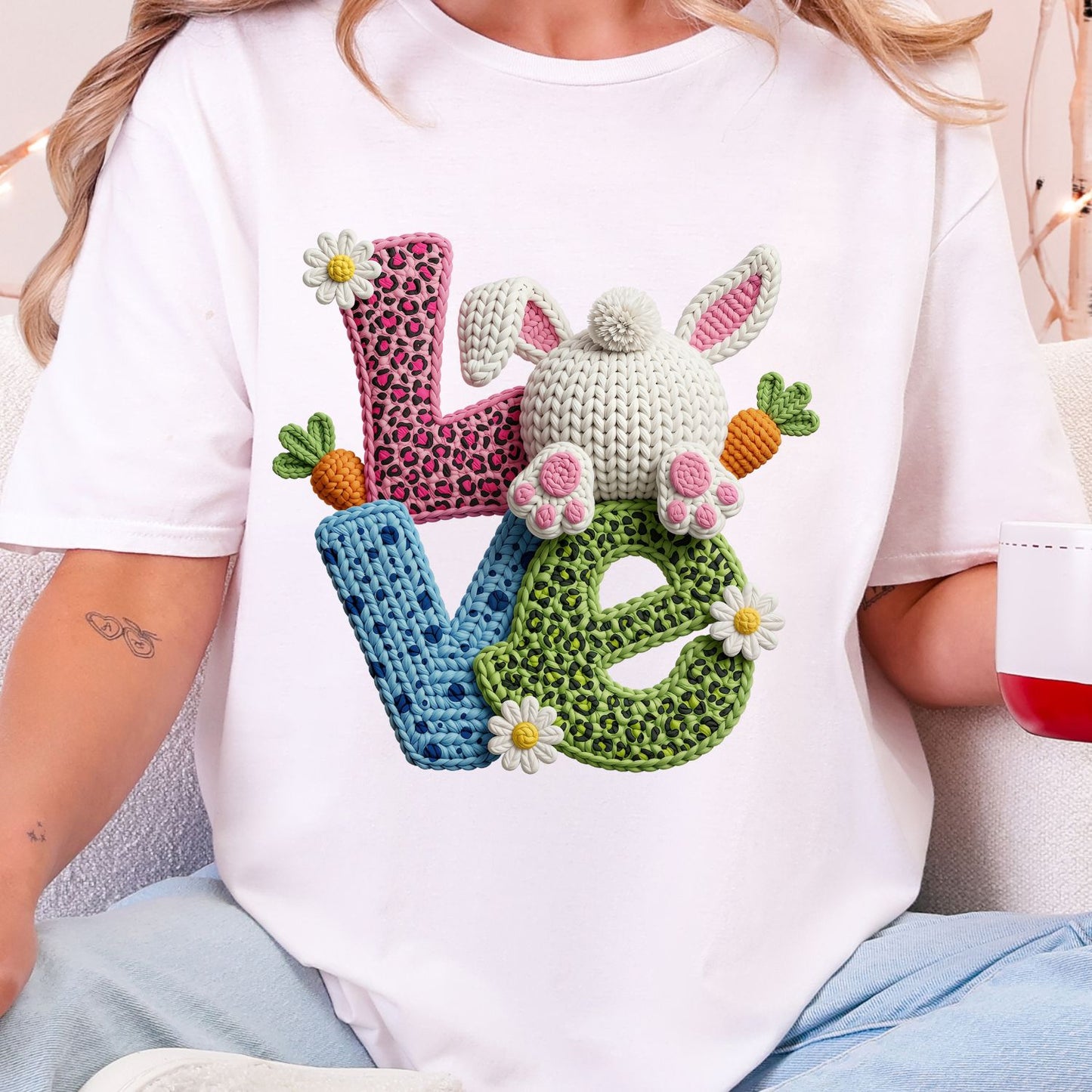 Yarn Easter Love Premade Gangsheet 12 Full Size Transfers