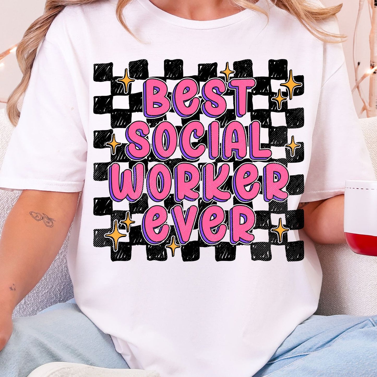 Social Worker Premade Gangsheet 12 Full Size Transfers