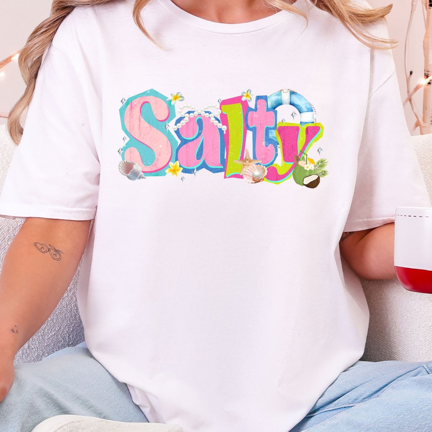 Preppy Coastal Summer premade DTF gang sheet- 10 prints