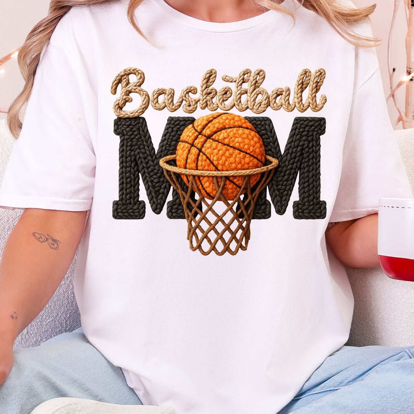 Yarn Basketball DTF Premade Gangsheet 6 Full Size Transfers