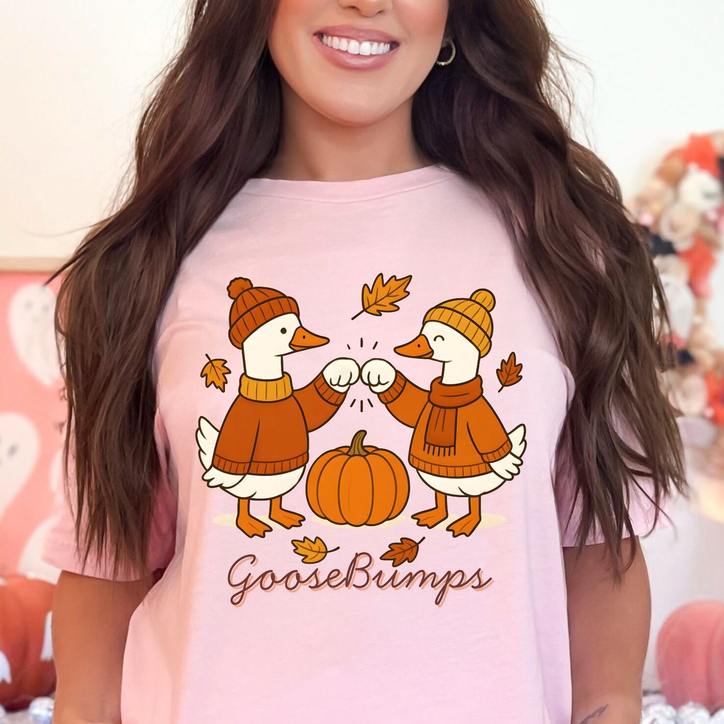 Fall Goose Premade Gangsheet 12 Full Size Transfers Ready to Press DTF Transfer Hot Peel Halloween Design for Heat Press Application