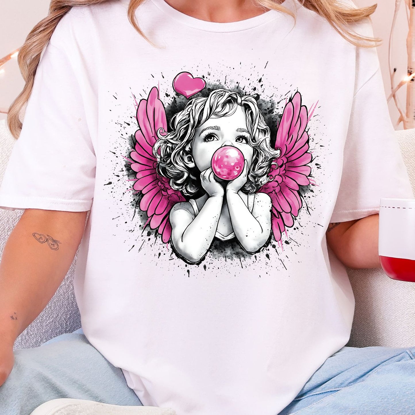 Valentine's Day Cupid DTF Premade Gangsheet 6 Full Size Transfers