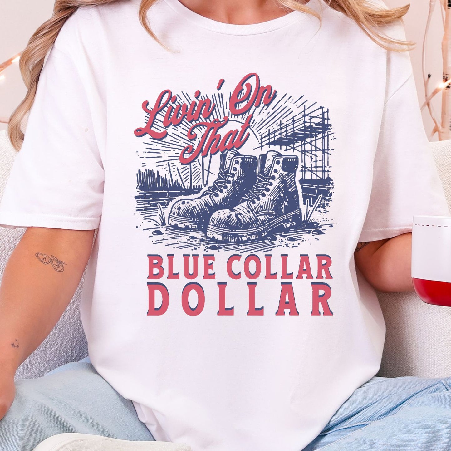 Blue collar DTF Gangsheet