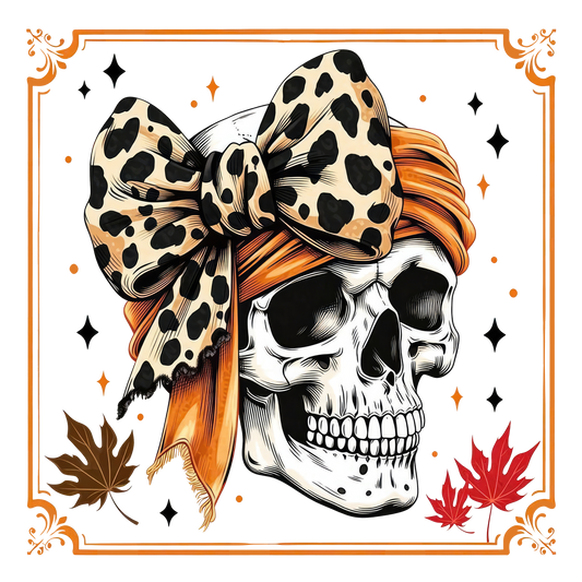 Fall Skull with Coquette Bow