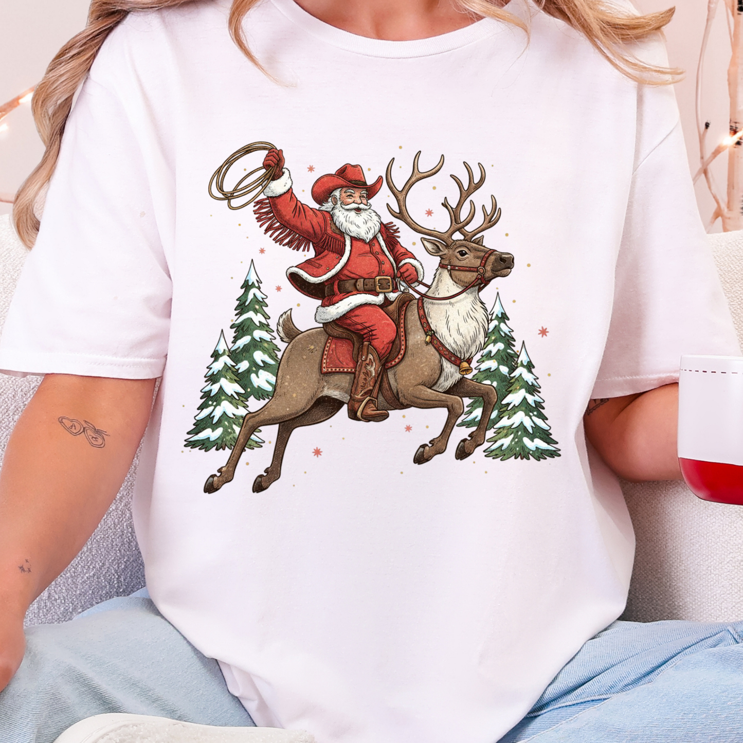 Western Christmas Premade Gangsheet 12 Full Size Transfers