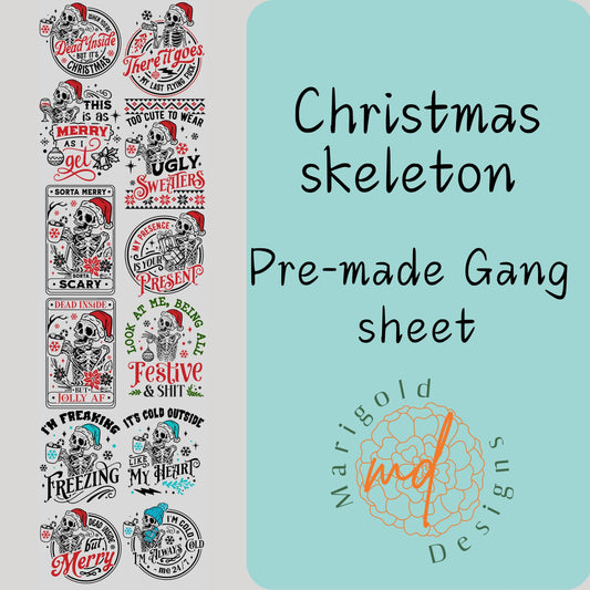 Christmas Skeleton Gang Sheet