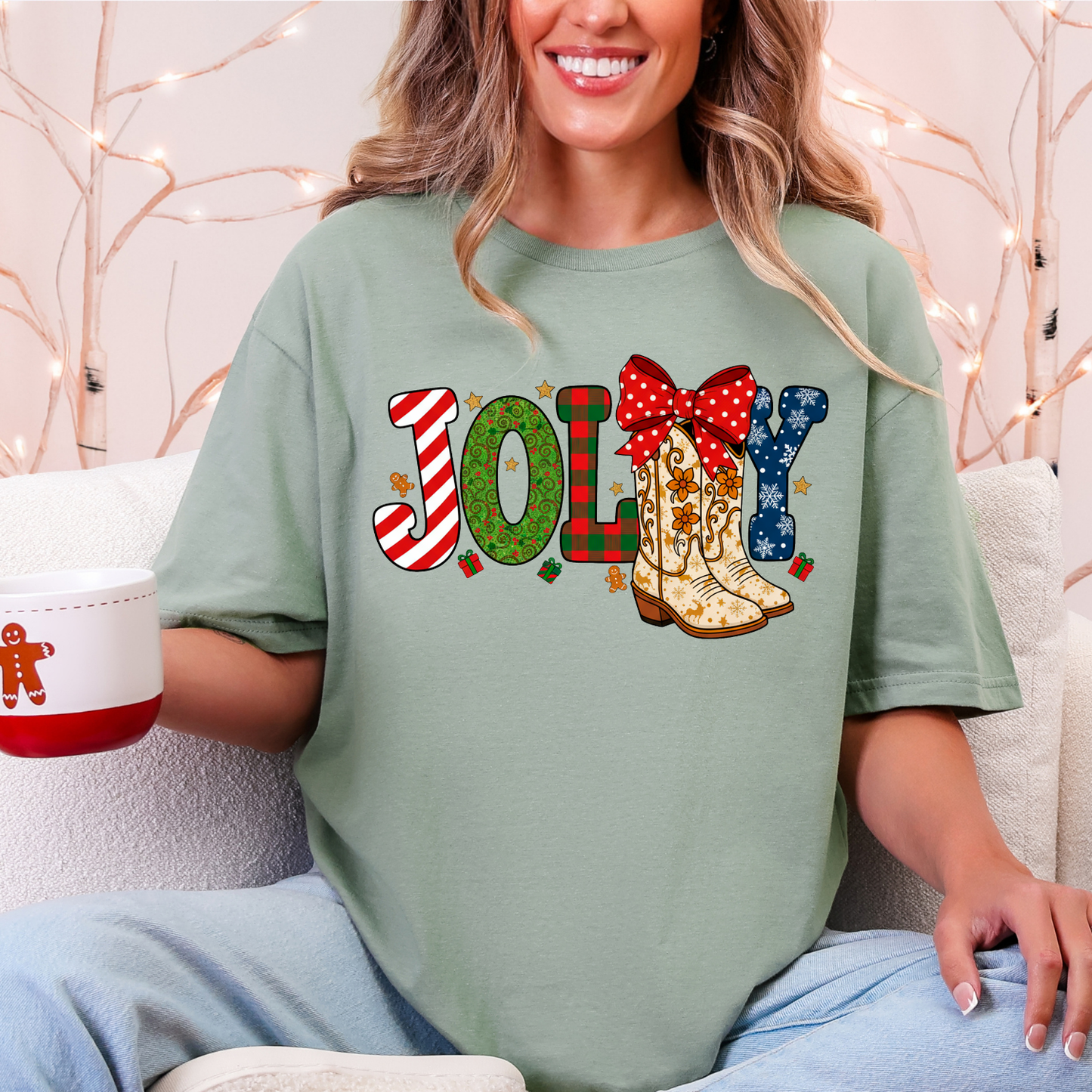 Western Christmas Premade Gangsheet 12 Full Size Transfers