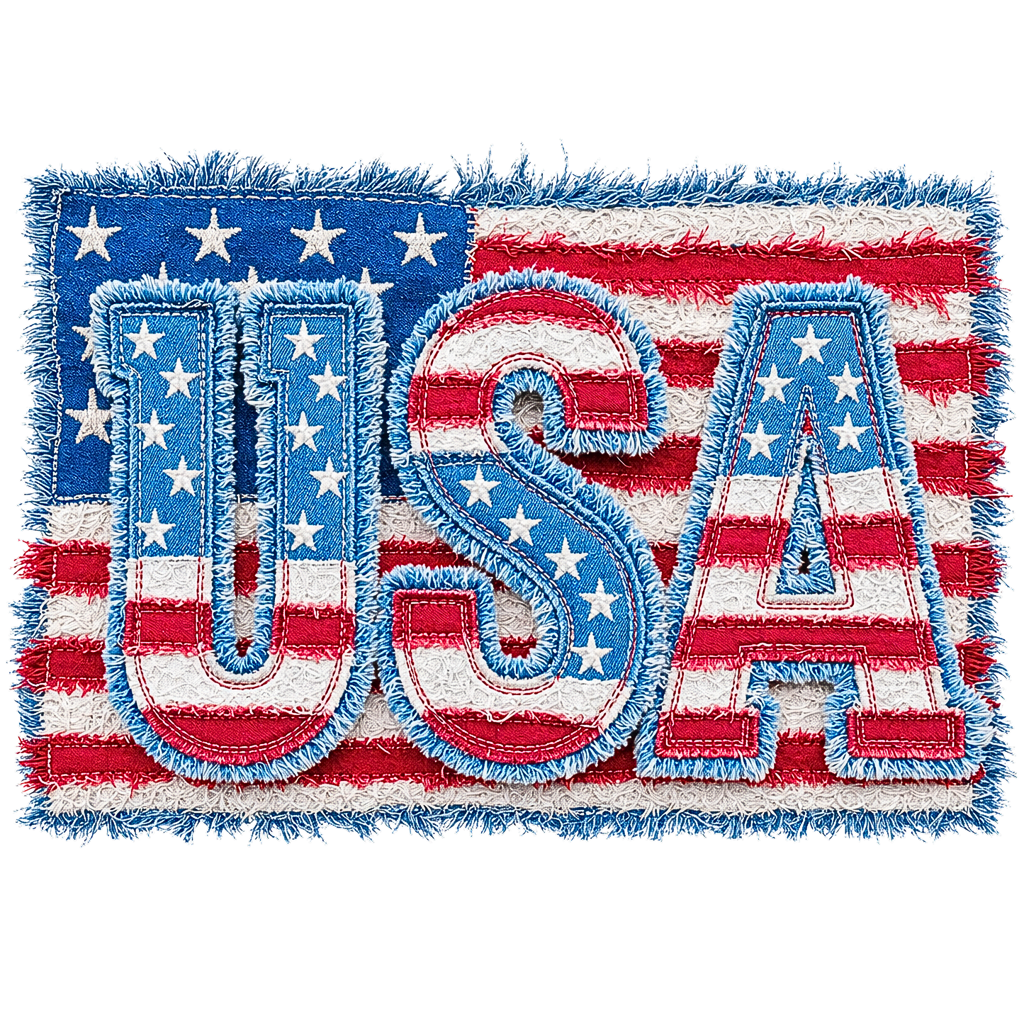 USA Flag Patchwork
