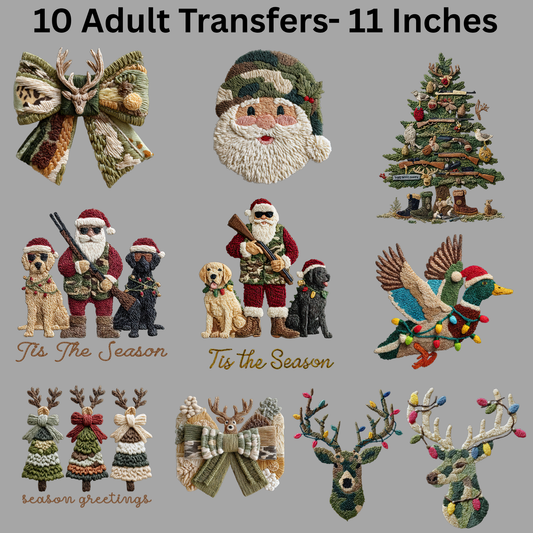 Camo Christmas Premade Gangsheet 10 Full Size prints