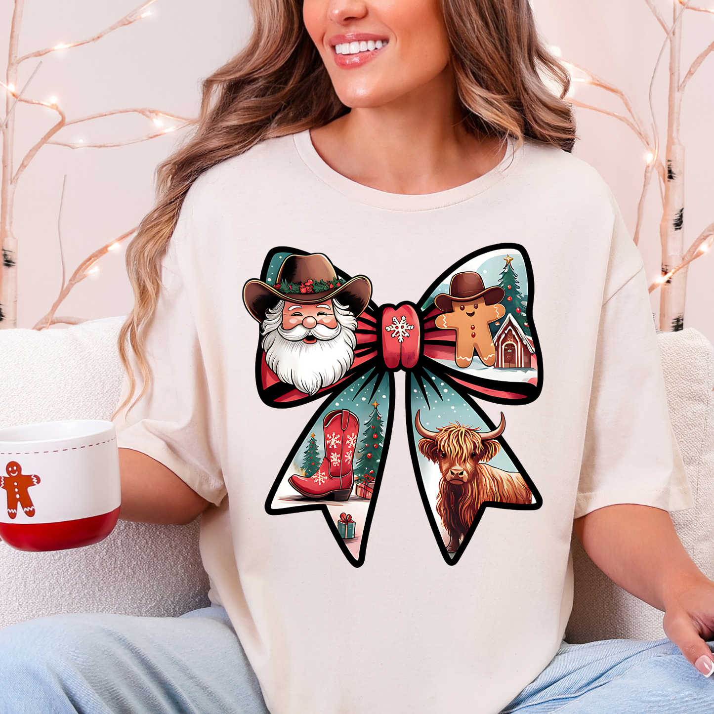 Western Christmas Premade Gangsheet 12 Full Size Transfers