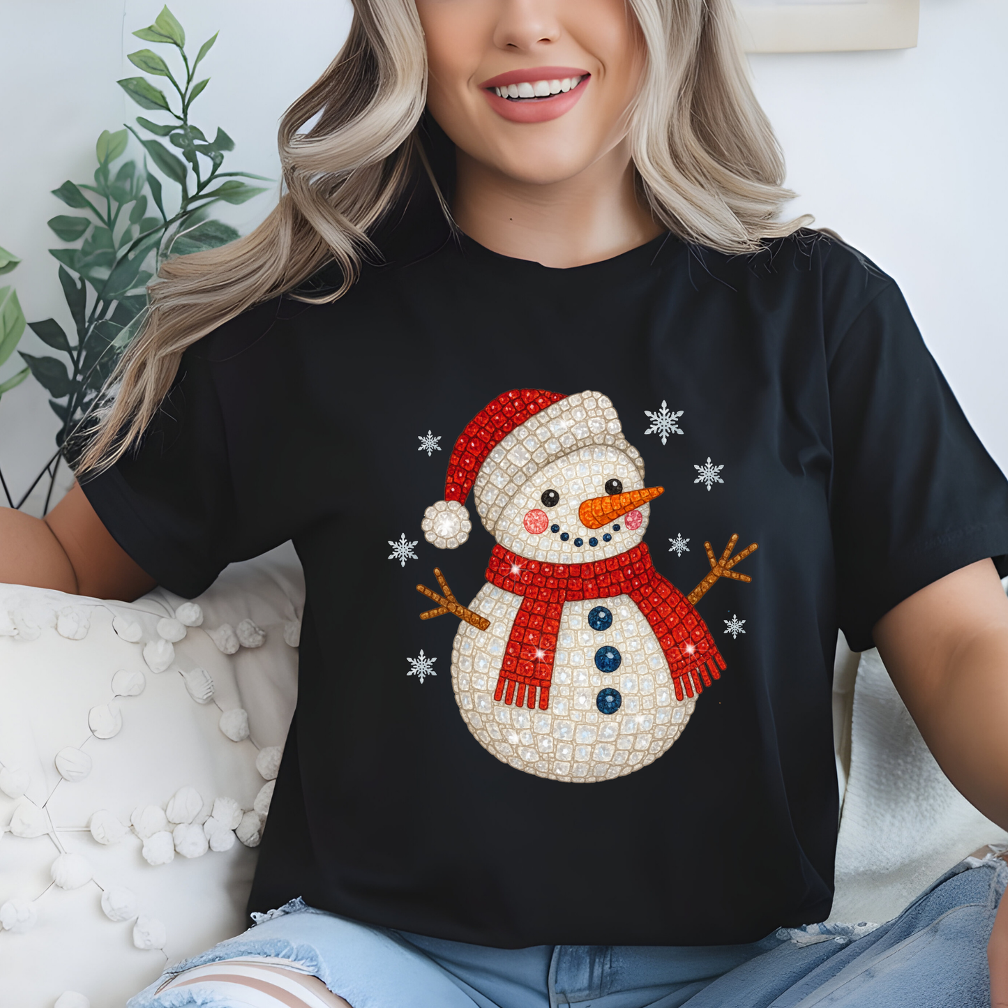 Faux Rhinestone Christmas DTF Premade Gangsheet 10 Full Size Transfers