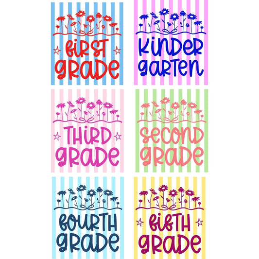 Back to School Teacher Daisy Premade mini gangsheet