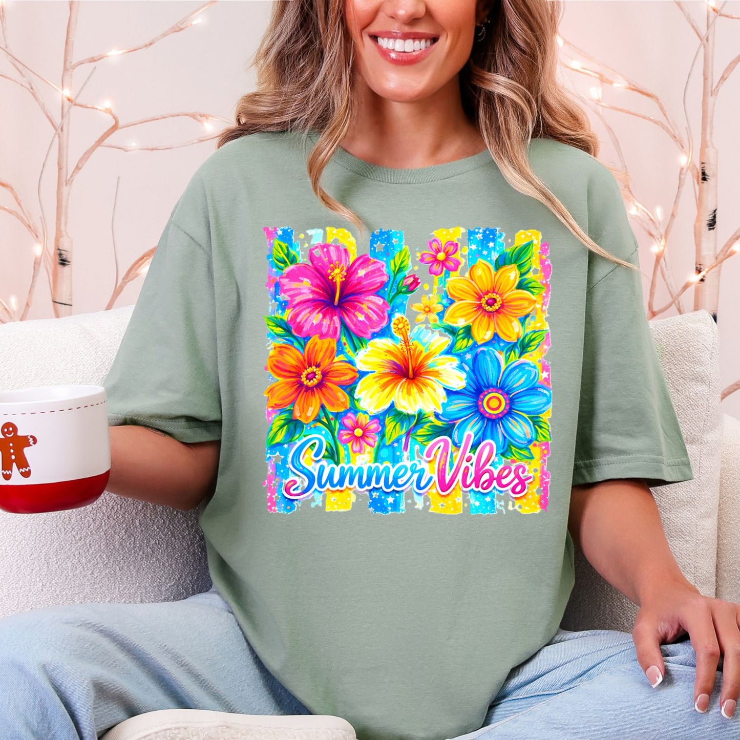 Coastal Preppy summer premade DTF gang sheet- 8 prints,